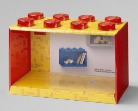 Police nástěnná LEGO® Brick 8 - červená