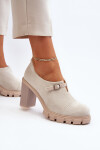 Dámské lodičky na vysokém podpatku světle béžové Tauina 40