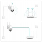 R2INVEST WIFI bezdrátová otočná 2MPX full HD video monitorovací kamera IR LED PIR