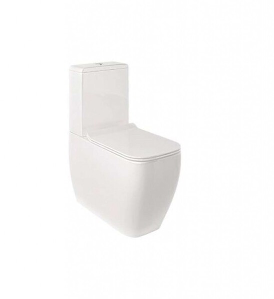 KLUDI - Resa C WC kombi mísa, vario odpad, Rimless, SpiralFlush, lesklá bílá 28WCB0543