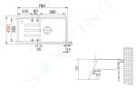 FRANKE - Malta Fragranitový dřez BSG 611-78/39, 780x435 mm, matná černá 114.0661.516