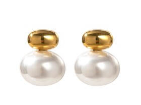ELENYS Pure Grace – pozlacené náušnice 18K žluté zlato