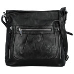 Stylová dámská koženková crossbody kabelka Minja, černá