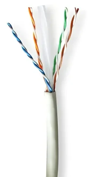 Nedis CAT6a šedá / Síťový kabel / U/UTP / Solid / 305 m / LSZH (CCBG8535GY305S)