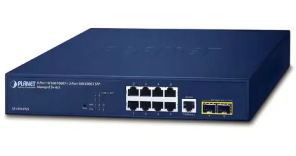 Planet GS-4210-8T2S / Switch / L2 / 8x 1Gb RJ-45 / 2x 1Gb SFP / QoS (GS-4210-8T2S)