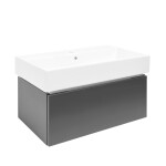 Koupelnová skříňka s umyvadlem SAT Feel 80x30x46 cm antracit mat SATFEEL80ANTU2 SATFEEL80ANTU2
