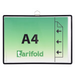 Djois rámeček s kapsou a očkem, A4, otevřený bokem, černý, 5 ks