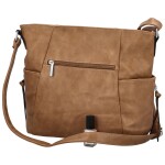 Trendy dámská koženková crossbody kabelka, Lisana, khaki