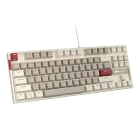 MageGee MK-STAR retro bílo-šedá / Mechanická klávesnice / US layout / kabel USB-A / RGB podsvícení (MK-STAR Wg Brown)