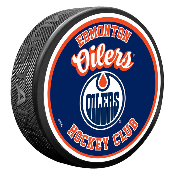 Mustang Puk Edmonton Oilers NHL Retro Script