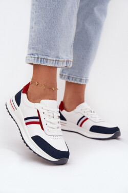 Dámské kožené sportovní boty bílo-tmavě modré Lorvessa 37