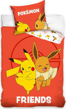 Dětské povlečení Pokémon Eeve a Pikachu