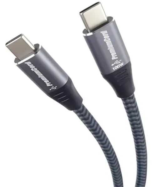 Cable USB-C kabel černý / Kabel / 240 W / 480 Mbps / bavlněný oplet / 1,5 m (KU31CV15)