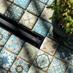 REA - Odtokový žlab Neox Slim pro black 70 REA-G2709