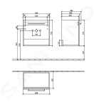 VILLEROY & BOCH - Avento Umyvadlová skříňka, 530x514x352 mm, 1 dvířka, Stone Oak A88801RK