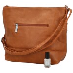 Stylová dámská koženková crossbody kabelka Olbba, hnědá