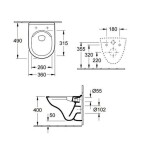 VILLEROY & BOCH - O.novo Závěsné WC Compact se sedátkem SoftClosing, DirectFlush, alpská bílá 5688HR01