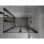 MEXEN/S - Mist-F Duo sprchový kout skládací dveře pravá 95 x 100, černá okraj, černá 8A6-095L-100P-70-70