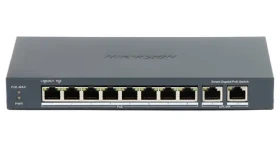 Hikvision DS-3E1510P-EI / Switch / 8x Gigabit PoE / 2x Gigabit Uplink / Super PoE 110 W / dosah 300 m (DS-3E1510P-EI)