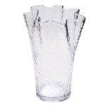 Hübsch Skleněná váza Ruffle Clear 30 cm, čirá barva, sklo