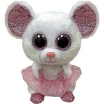 BEANIE BOOS NINA, 24 cm - bílý myš