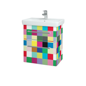 Dřevojas - Umyvadlová skříňka GO SZZ2 55 - Individuální odstín dle RAL/NCS / Úchytka T03 / Individuální odstín dle RAL/NCS 148430C