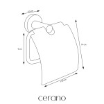 CERANO - Nástěnný držák toaletního papíru Lineo - černá matná CER-479563