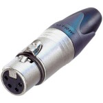 Rean AV RRX3MF-Z-012-0 XLR konektor zástrčka, vestavná, zásuvka, vestavná Pólů: 3 černá 100 ks