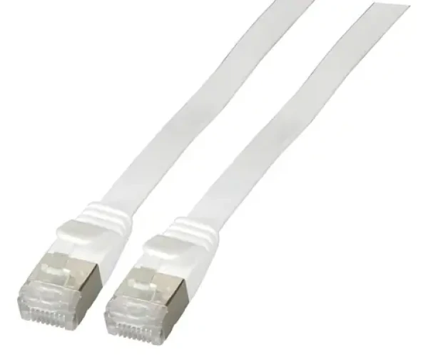 EFB RJ45 plochý patch kabel Cat6a bílá / Patch kabel / U/FTP / 5 m / 10Gbit/s (K5545WS.5)