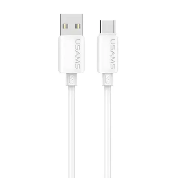 USAMS U98-786 bílá / Nabíjecí a datový kabel / USB-C / 3A / 18W / 1 m / silikonový (SJ786USB02)
