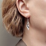 Stříbrné visací náušnice se zirkony Catherine - stříbro 925/1000, Stříbrná