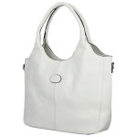 Trendy dámská koženková kabelka na rameno Stifa, bílá
