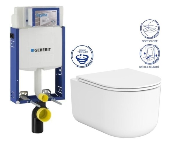 GEBERIT KOMBIFIX ECO, nádržka UP 320 bez tlačítka + WC CERSANIT INTRO PRO OVAL /VÍROVÉ SPLACH/+ SEDÁTKO 110.302.00.5 IR1