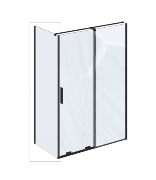 RAVAK - Roll Sprchová stěna 80x195 cm, černá/čiré sklo X90V40300Z1