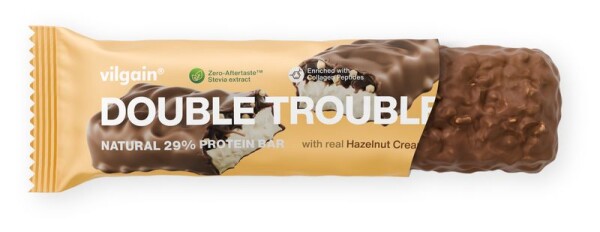 Vilgain Double Trouble Protein Bar Lískooříškový krém mléčnou čokoládou 55