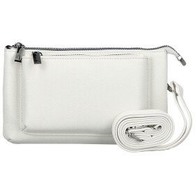 Trendy dámská koženková crossbody kabelka Aksila, bílá