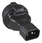 PremiumCord Adaptér IEC C14(M) - SCHUKO CEE 7/3(F) černá / Redukce / max. 10 A / 250 V (kpsr-05)