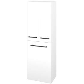 Dřevojas - Vysoká skříň s košem na prádlo DOS SVD3K 50 - M01 Bílá mat / Úchytka T06 / M01 Bílá mat 209650H