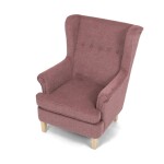 Křeslo ušák, růžová látka, AK-388 PINK2