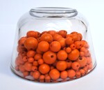 Dřevěné korálky Detoa - oranžové - ∅ 10 mm - 10 ks