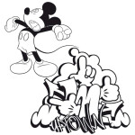 Presco Group Plánovací kalendář Mickey Mouse s omalovánkami, nedatovaný, 30 x 30 cm