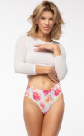 Julimex Peony Simple Classic kalhotky S-XL bílé květy XL