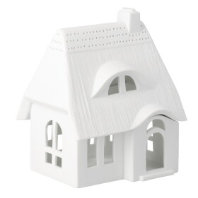 Räder Porcelánový svícen domeček Thatch Large, bílá barva, porcelán
