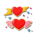 Dortisimo Sada vykrajovátek Srdíčka s bleskem a křídly (2 ks)