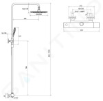 RAVAK - 10° Free Sprchový set TD F 091.00/150 s termostatem, 250 mm, chrom X070141