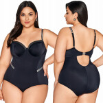 Dámské jednodílné plavky SKJ-63 Černá - AVA černá 100D