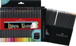 Faber-Castell Faber-Castell, 116450, Black Edition, Supersoft, sada ergonometrických pastelek s černým lakováním, 50 ks