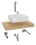 Koupelnová sestava SAT s deskou pod umyvadlo Dolce 80x8x50 cm dub halifax KSETDO5 KSETDO5