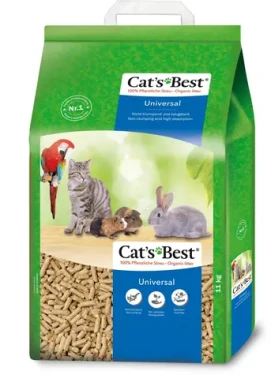 CATS BEST Podestýlka Universal / 20 l / dřevité pelety / bez vůně / pohlcuje pachy