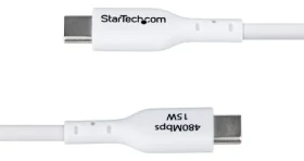 StarTech USB-C na USB-A bílá / Kabel / USB-A (M) - USB-C (M) / USB 2.0 / 3 A / 2 m (USB2AC2MNCWHE)